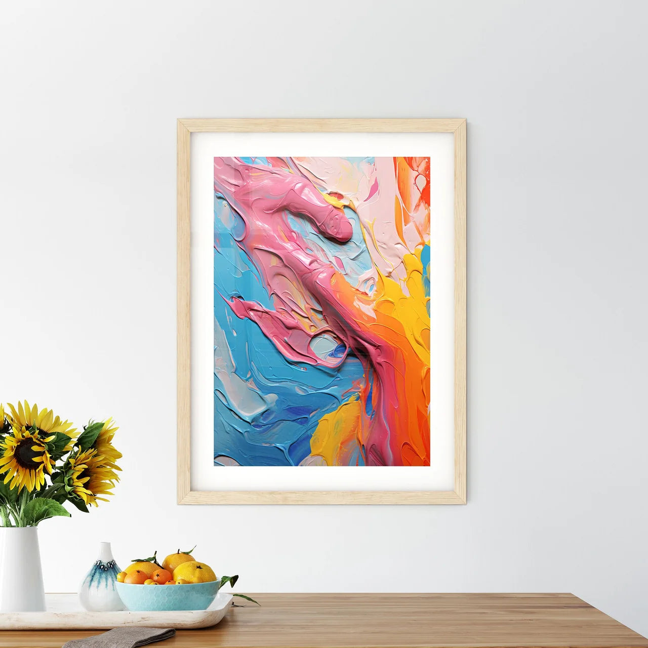 A Colorful Paint On A Surfac - Kitchen Hangings