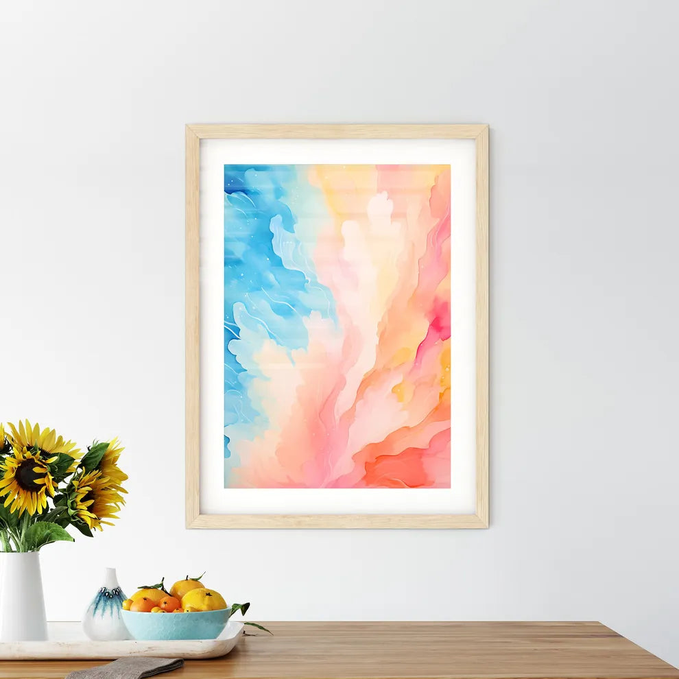 A Colorful Painting Of A Flowe - Kitchen Hangings