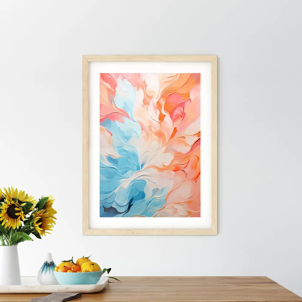 A Colorful Painting With Swirl - Kitchen Hangings