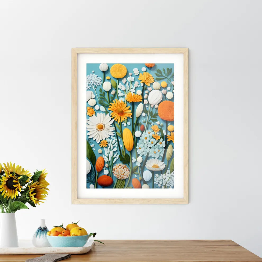 A Colorful Paper Cut Flower - Kitchen Hangings