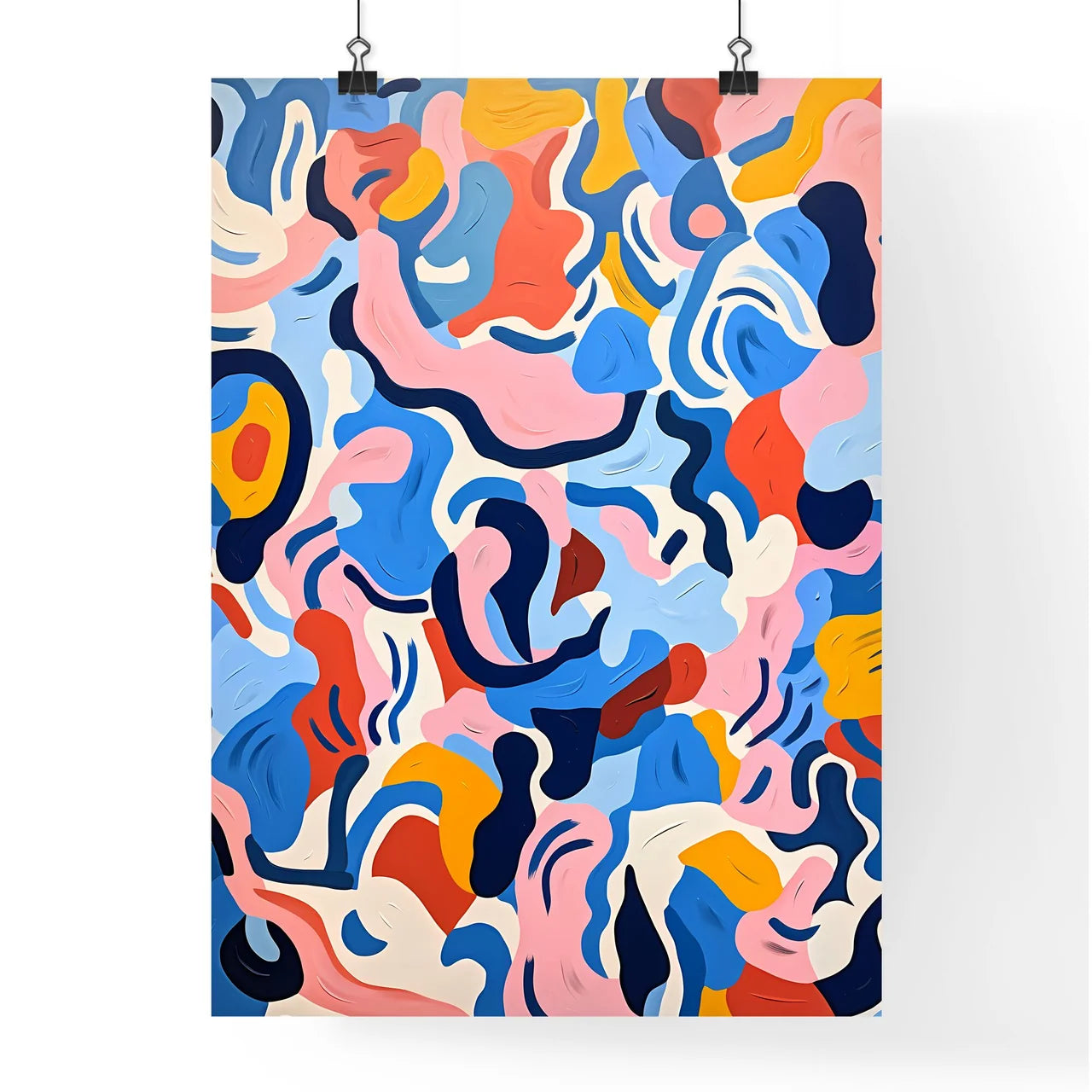 A Colorful Pattern On A Surfa Poster