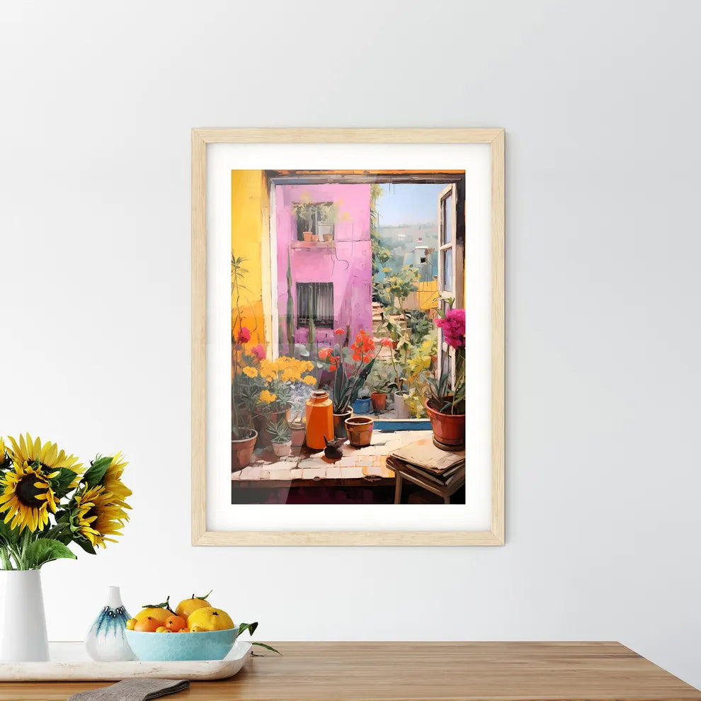 A Colorful Room With Flowers And Plants Size Chart