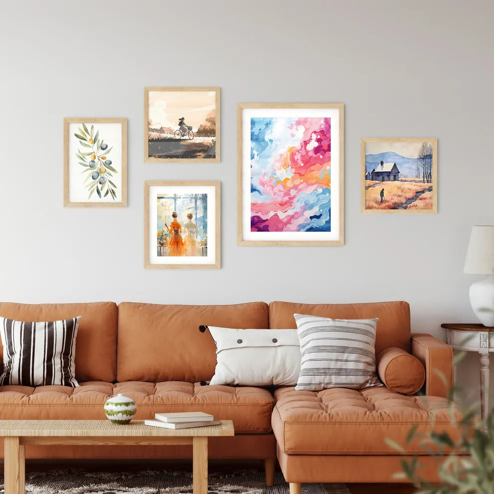 A Colorful Swirls Of Pain Framed Print