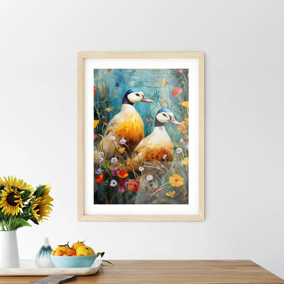 A Couple Of Ducks In A Field  Size Chart