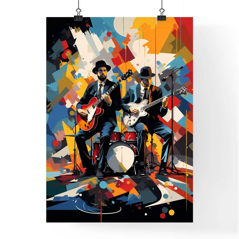 A Couple Of Men Playing Instrument Poster