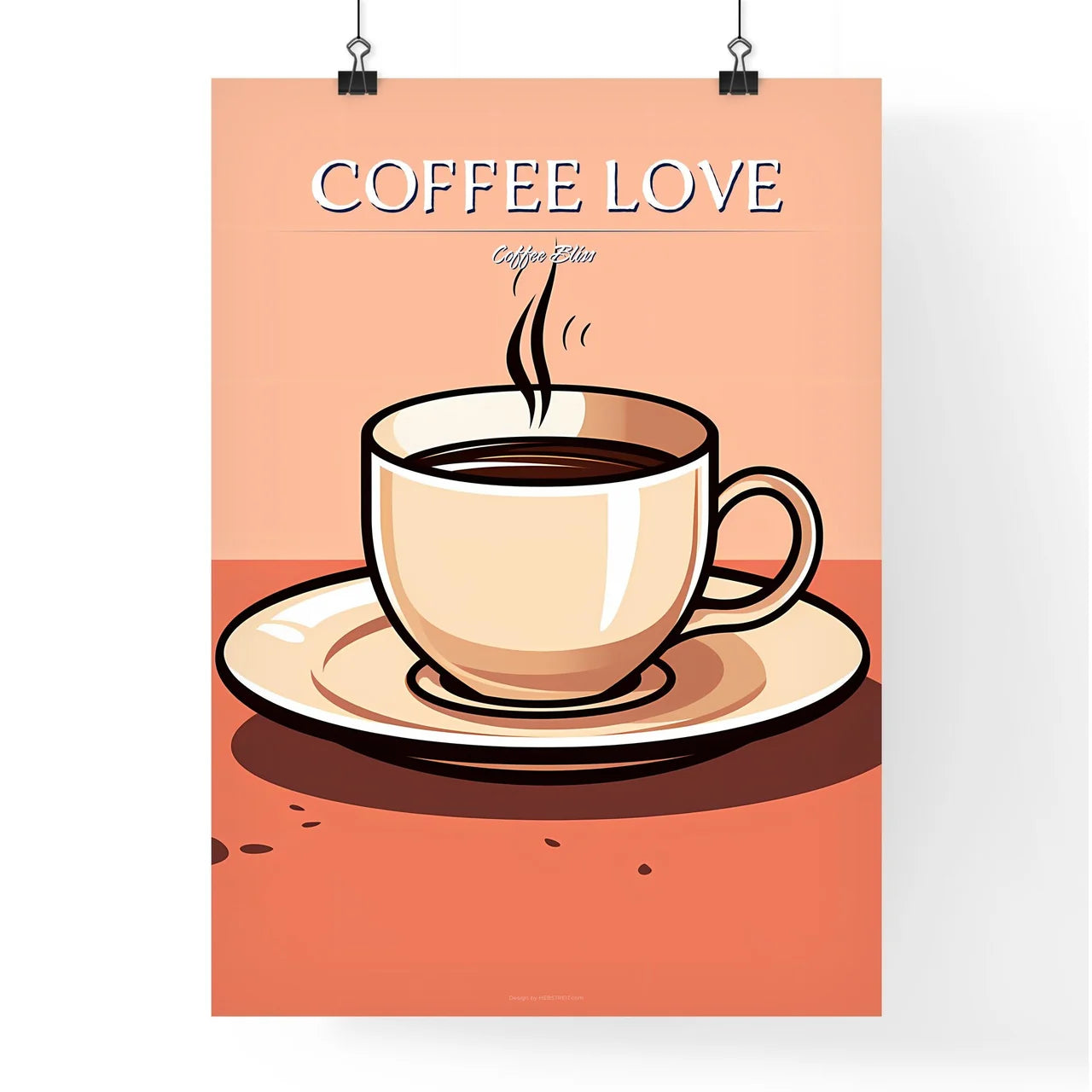 A Cup Of Coffee On A Sauce Poster