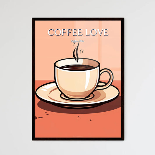 A Cup Of Coffee On A Sauce - Framed Art Print