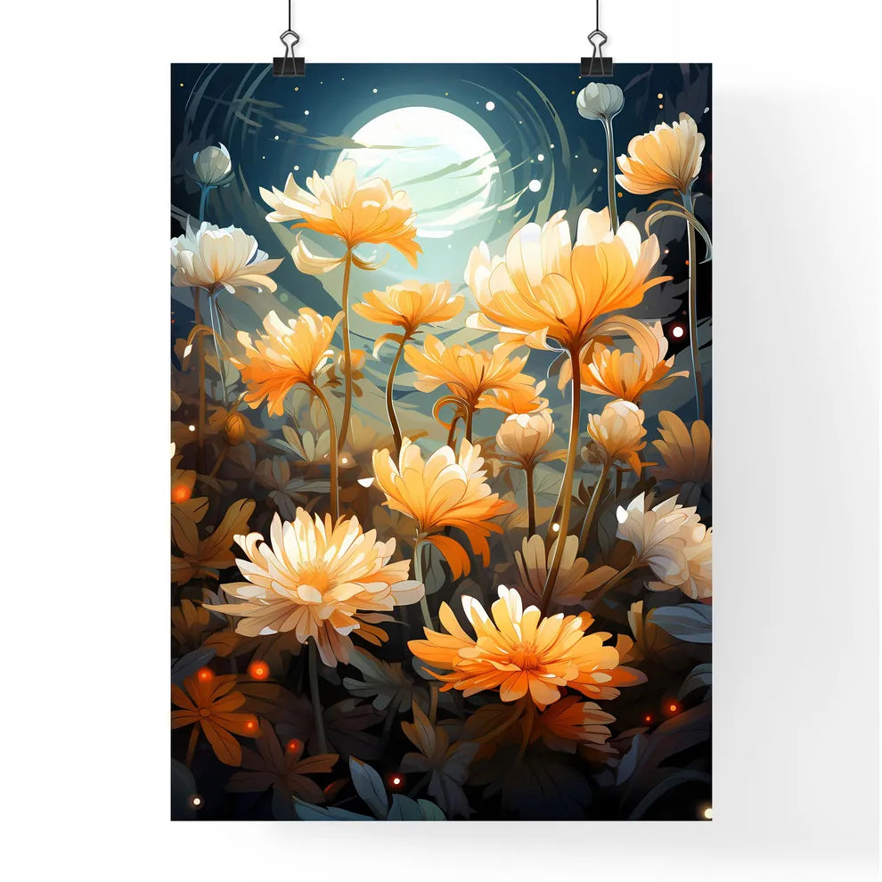 A Digital Art Of Flower Poster