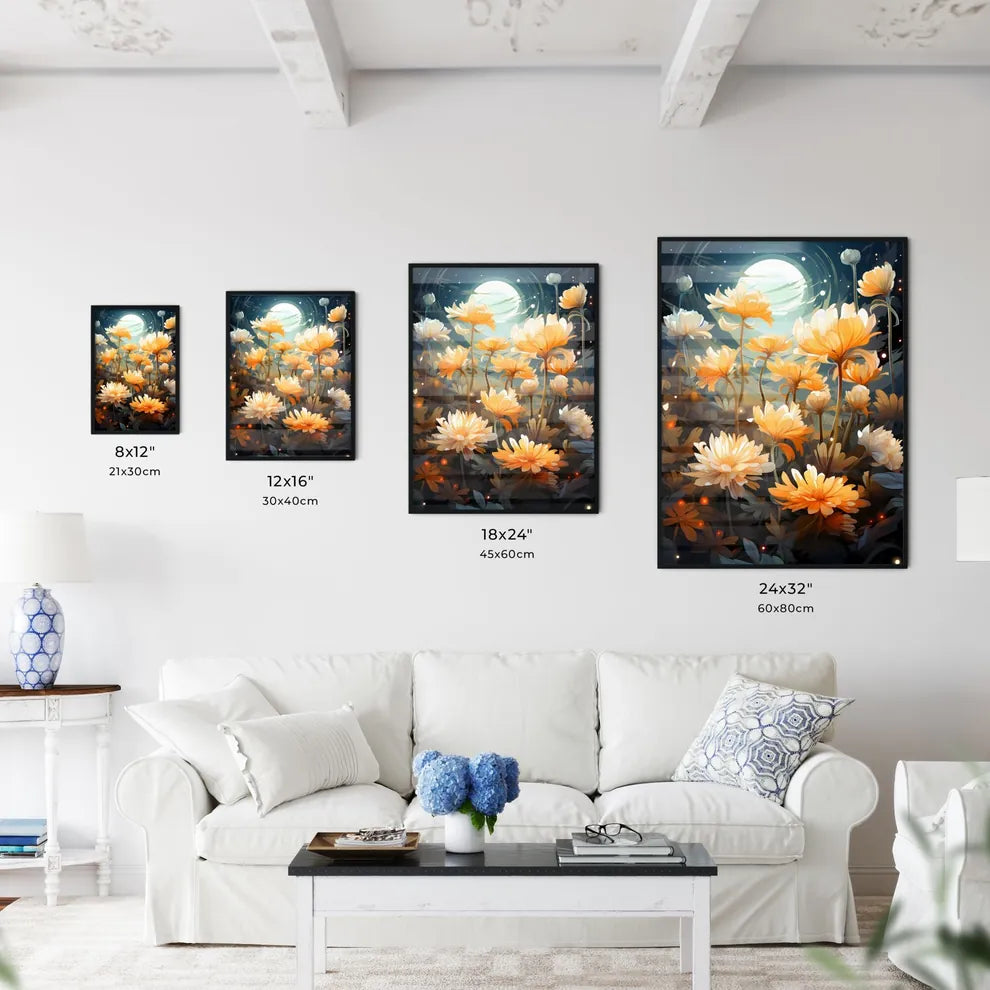 A Digital Art Of Flower Wall Art