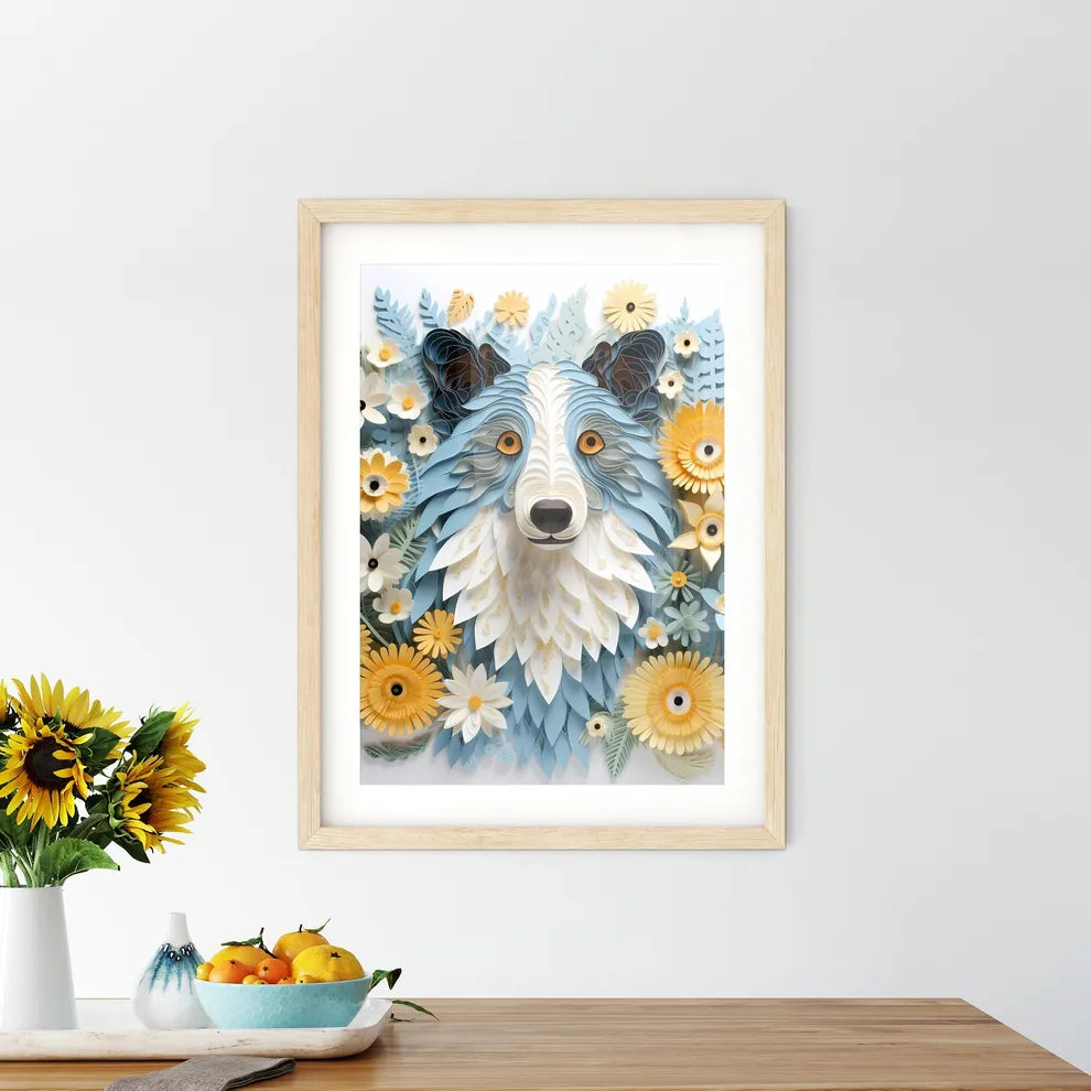 A Dog Made Out Of Paper Flowe Size Chart