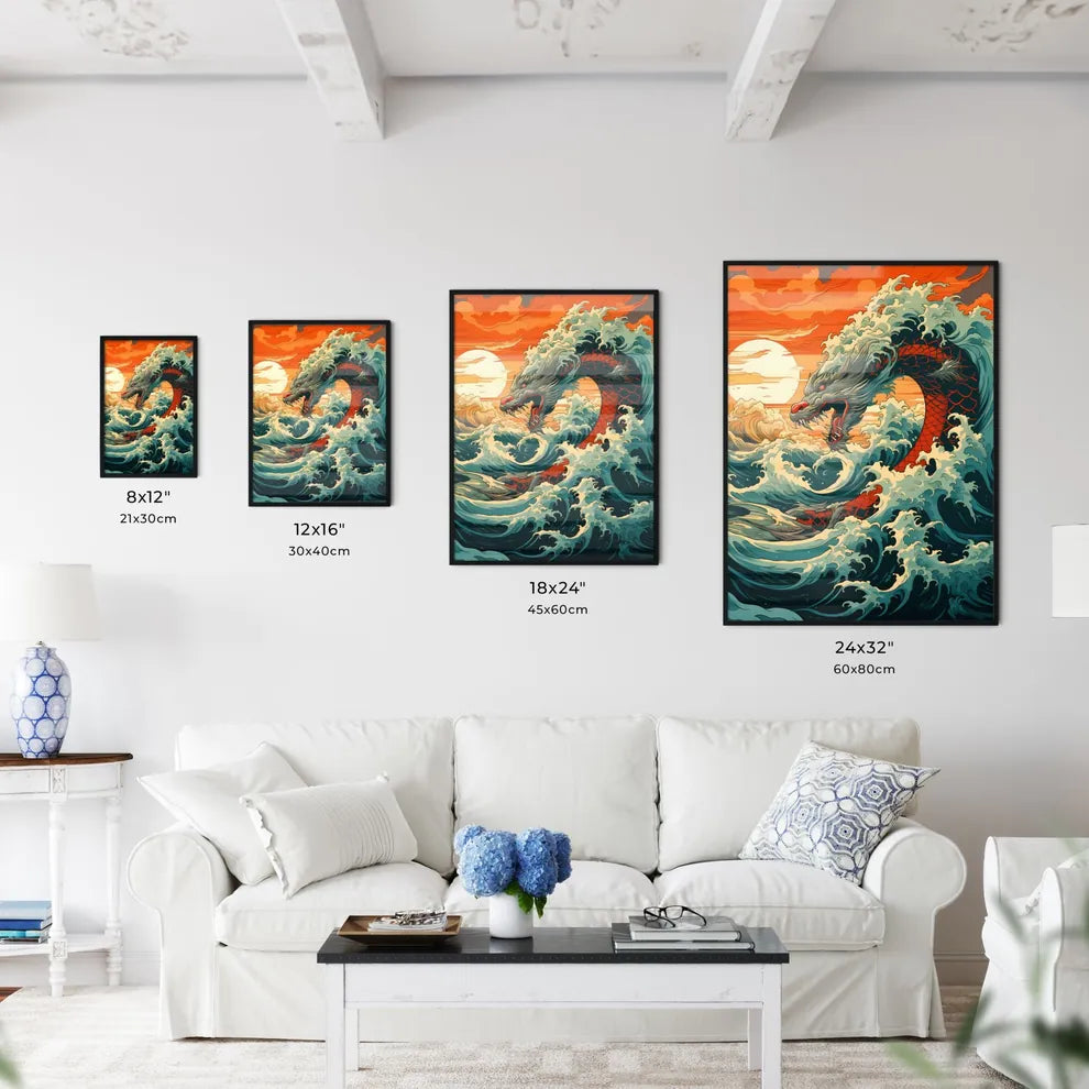 A Dragon In The Water Art Print