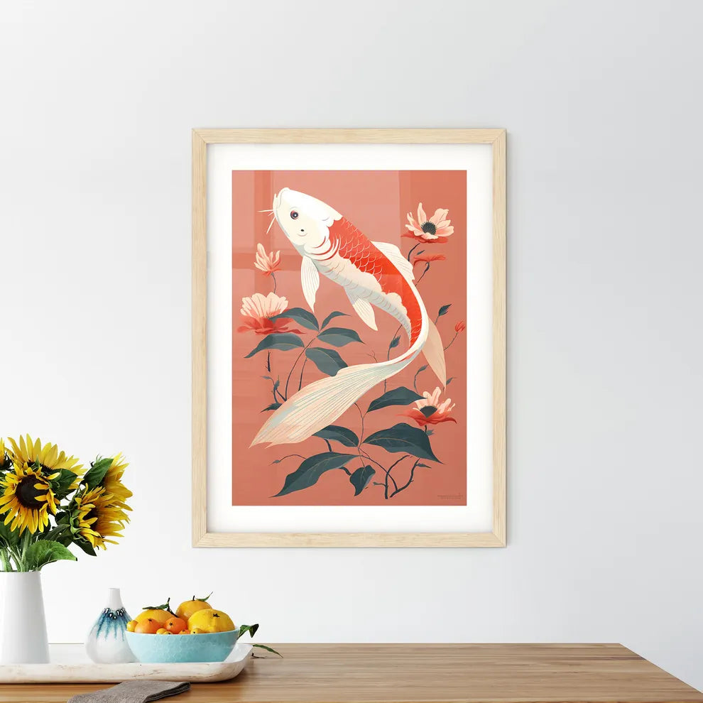 A Fish Swimming In Flowers Size Chart