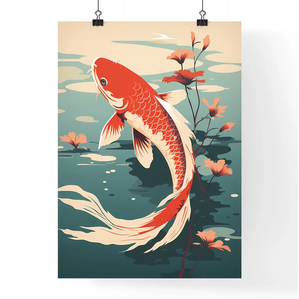 A Fish Swimming In Water Poster