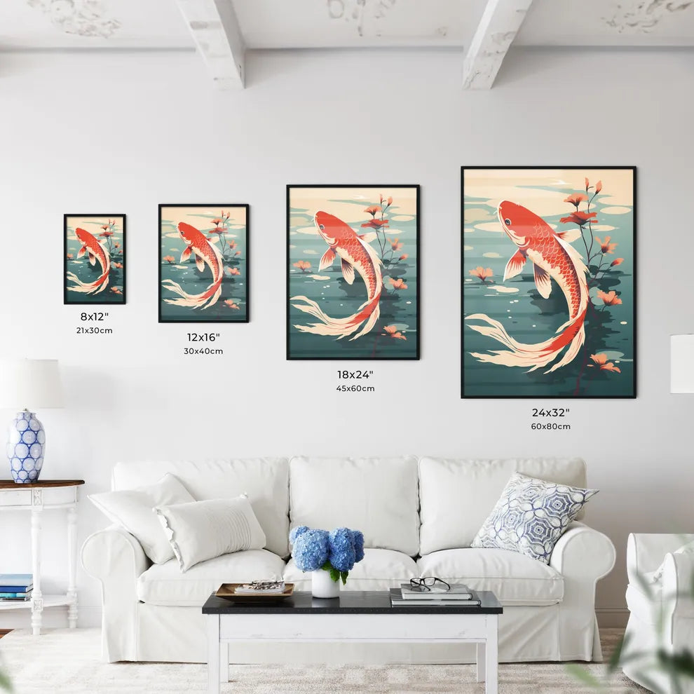 A Fish Swimming In Water Art Print