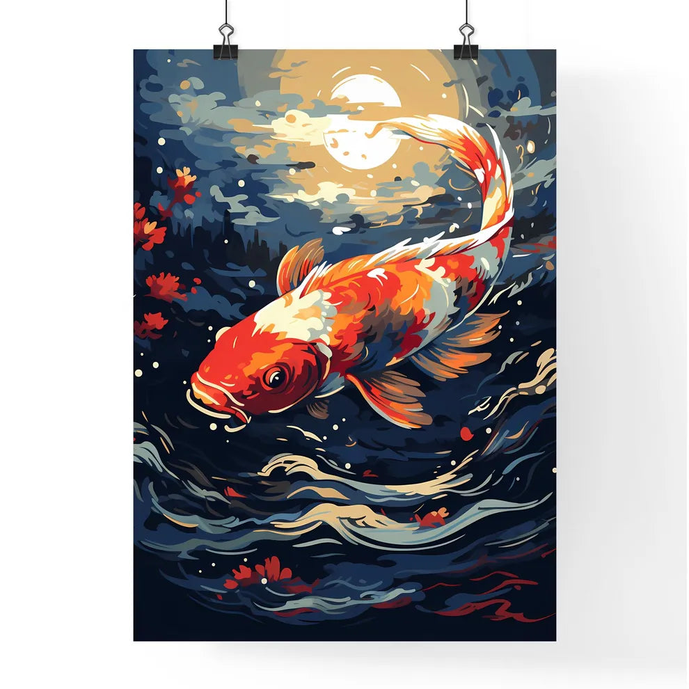 A Fish Swimming In Water Poster