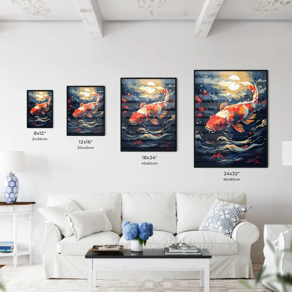 A Fish Swimming In Water Art Print