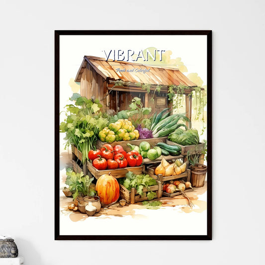 A Fruit And Vegetables On Displa - Framed Art Print