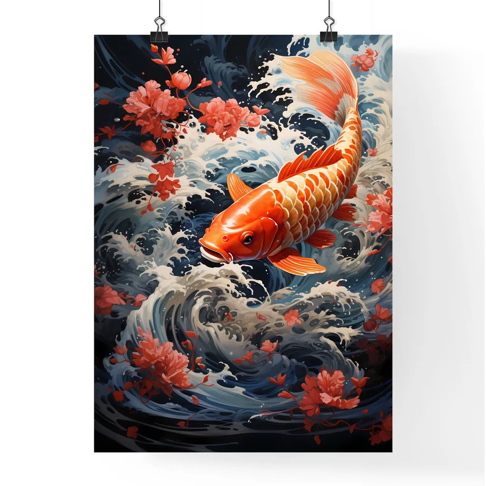 A Gold Fish In The Water Poster