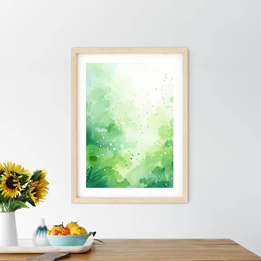 A Green And White Backgroun - Kitchen Hangings