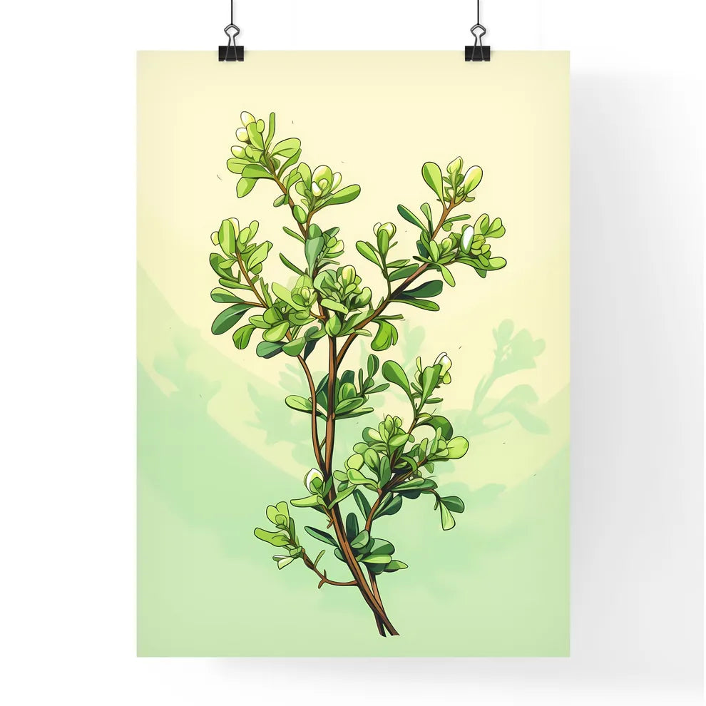 A Green Plant With Leave Poster