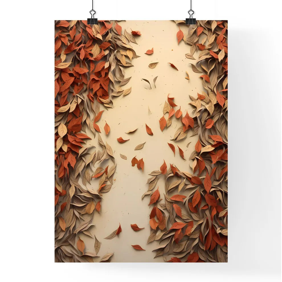 A Group Of Brown And Tan Leave Poster