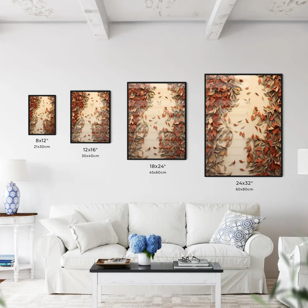 A Group Of Brown And Tan Leave Wall Art