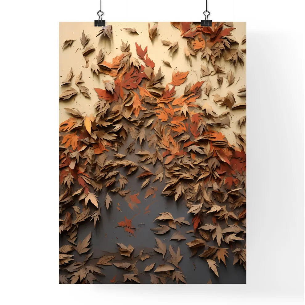A Group Of Brown Leave Poster