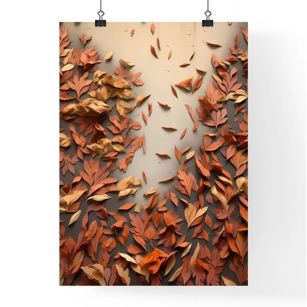 A Group Of Brown Leave Poster