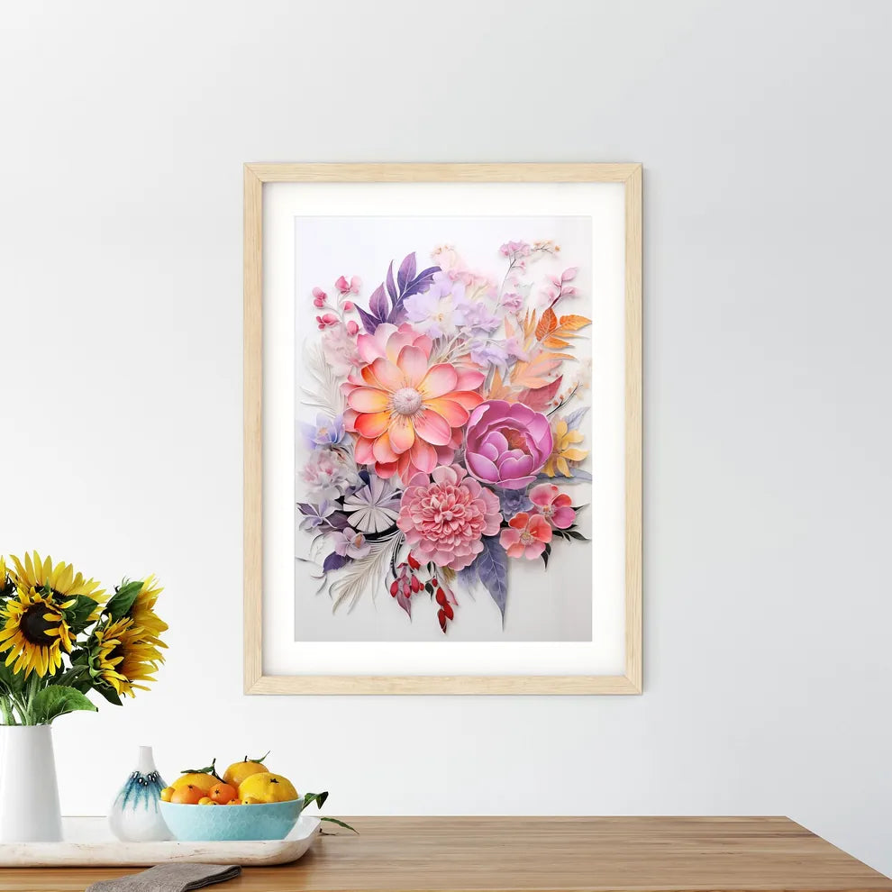 A Group Of Flowers And Leave - Kitchen Hangings