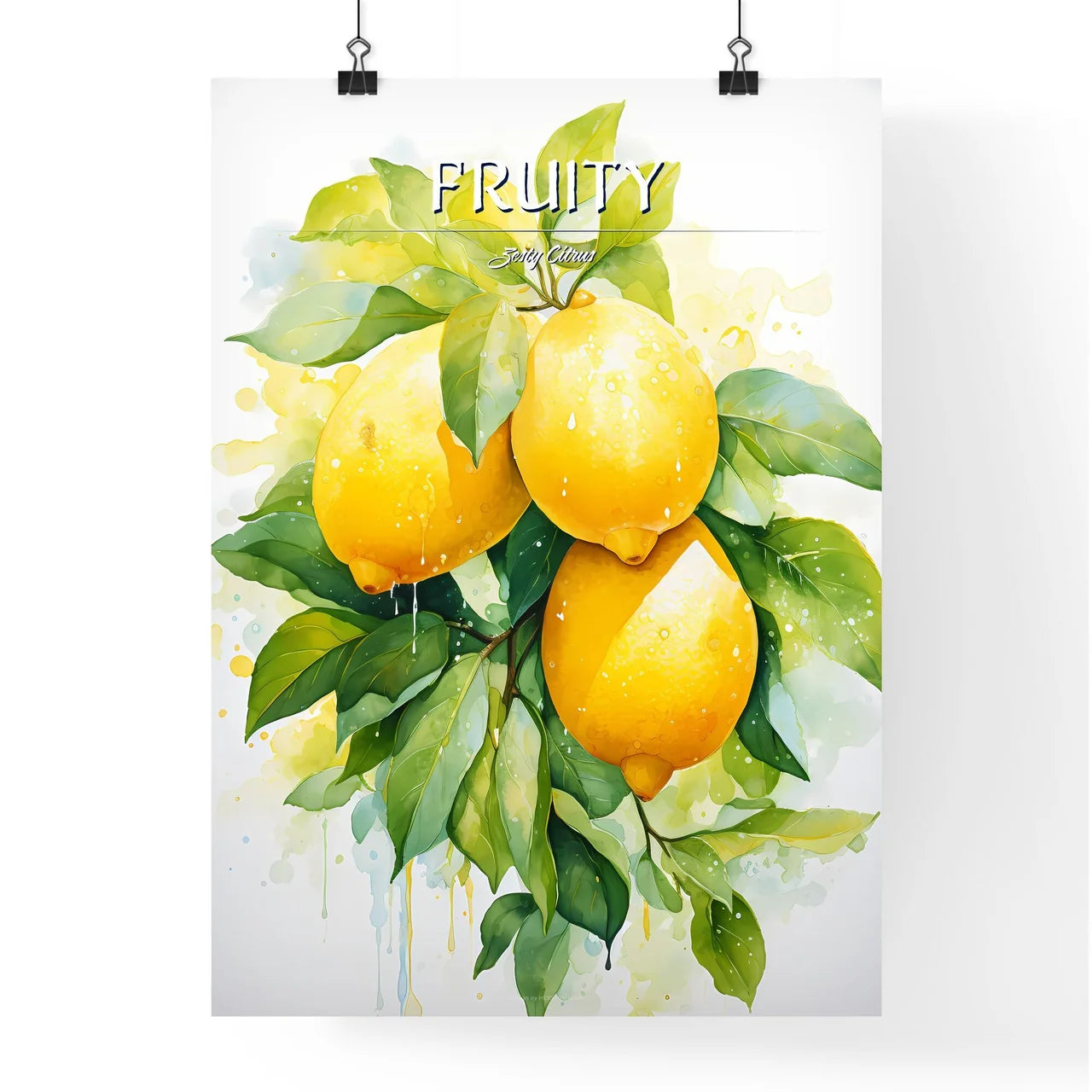 A Group Of Lemons On A Tre Poster