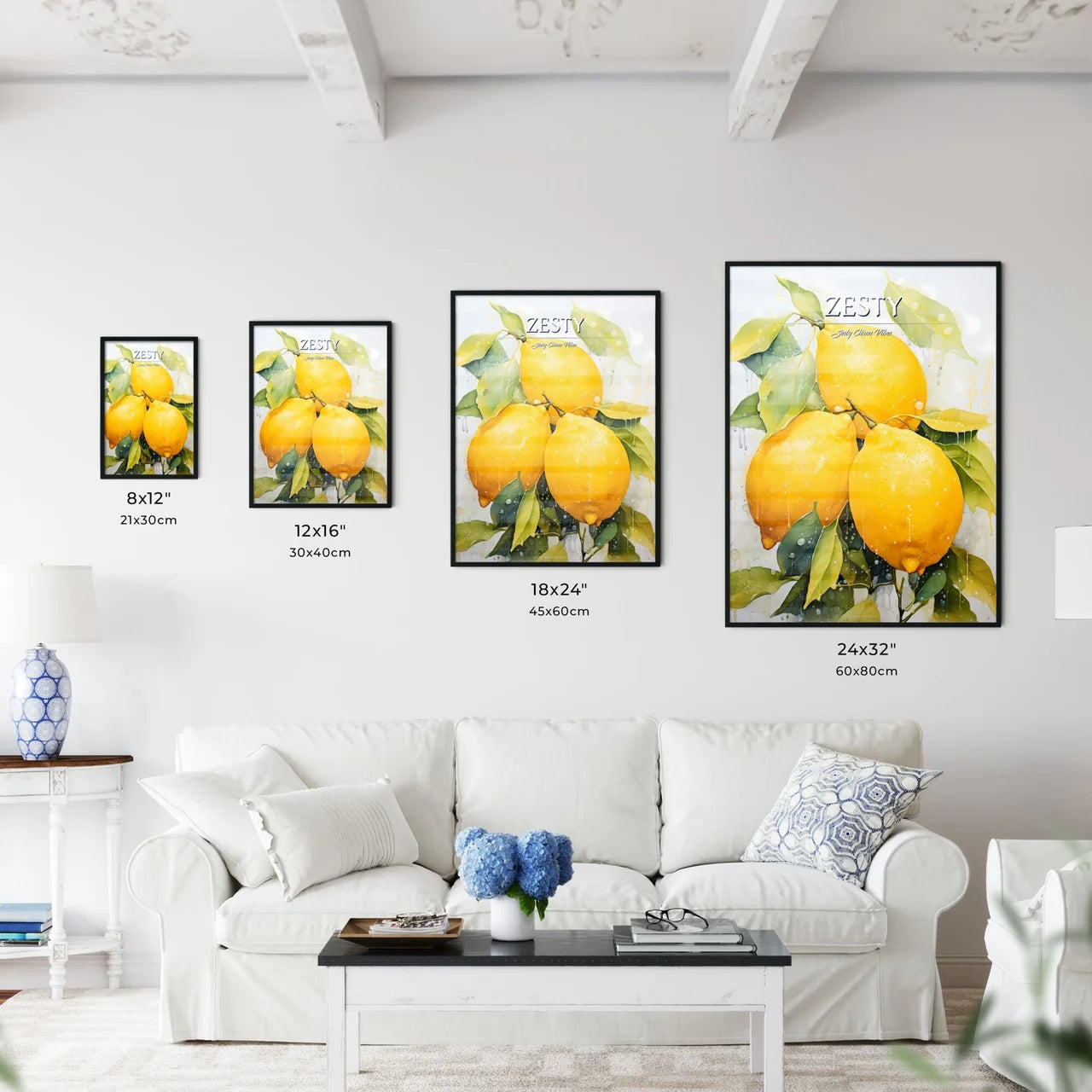 A Group Of Lemons With Leave - Kitchen Hangings