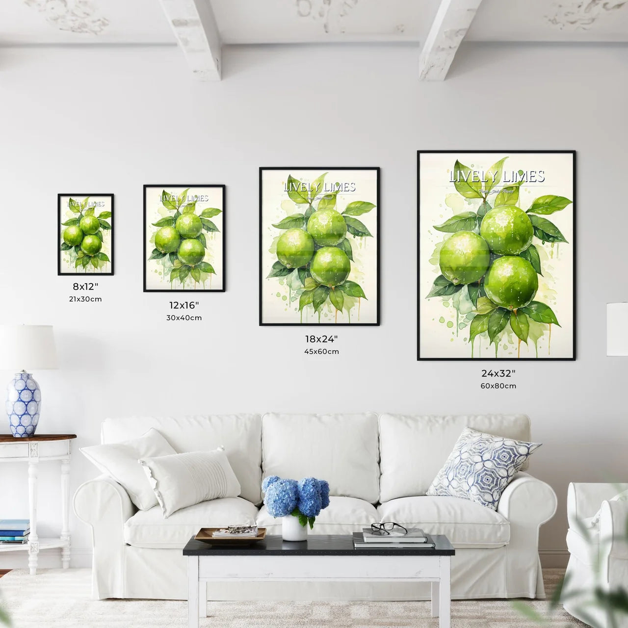 A Group Of Limes With Leave - Kitchen Hangings