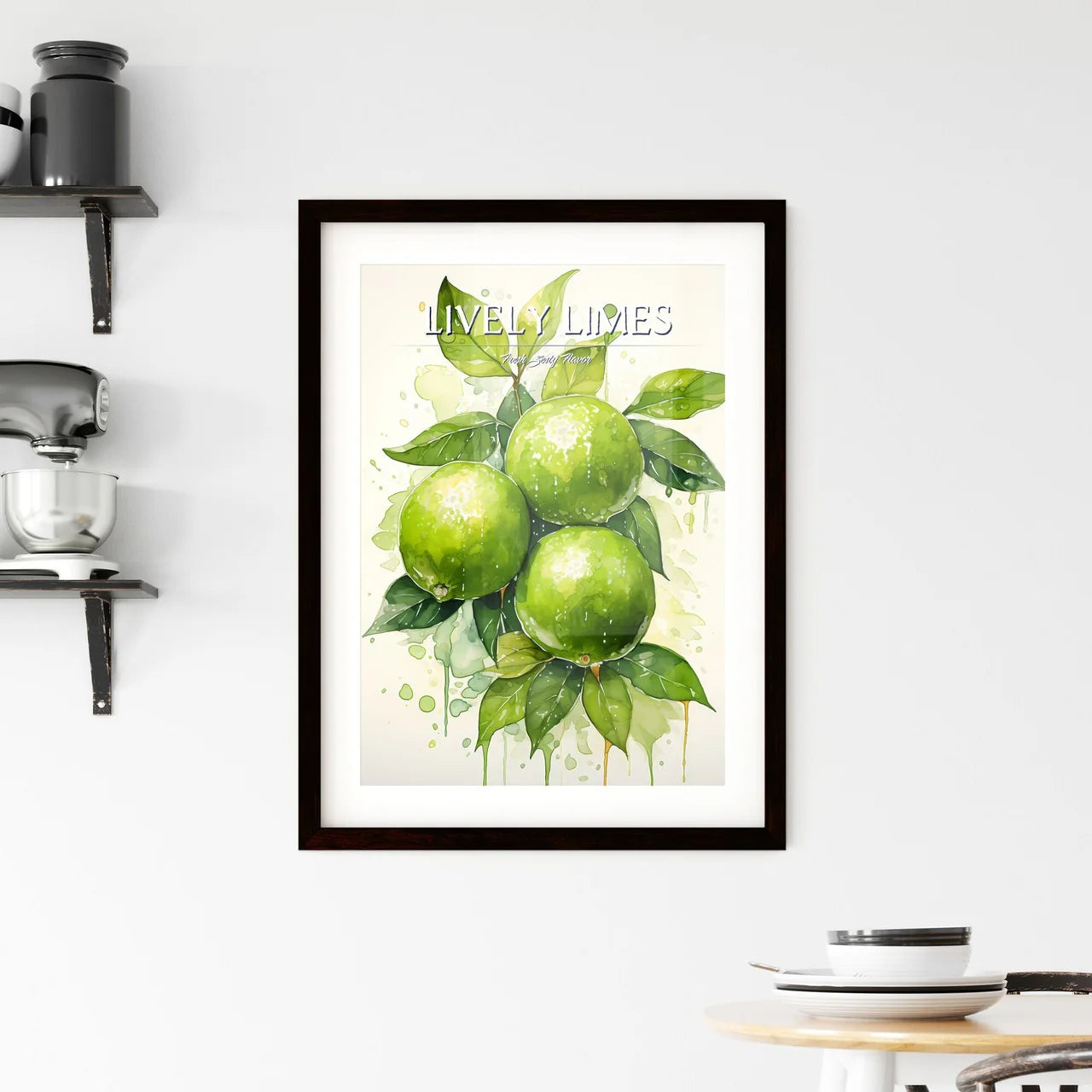 A Group Of Limes With Leave Framed Print