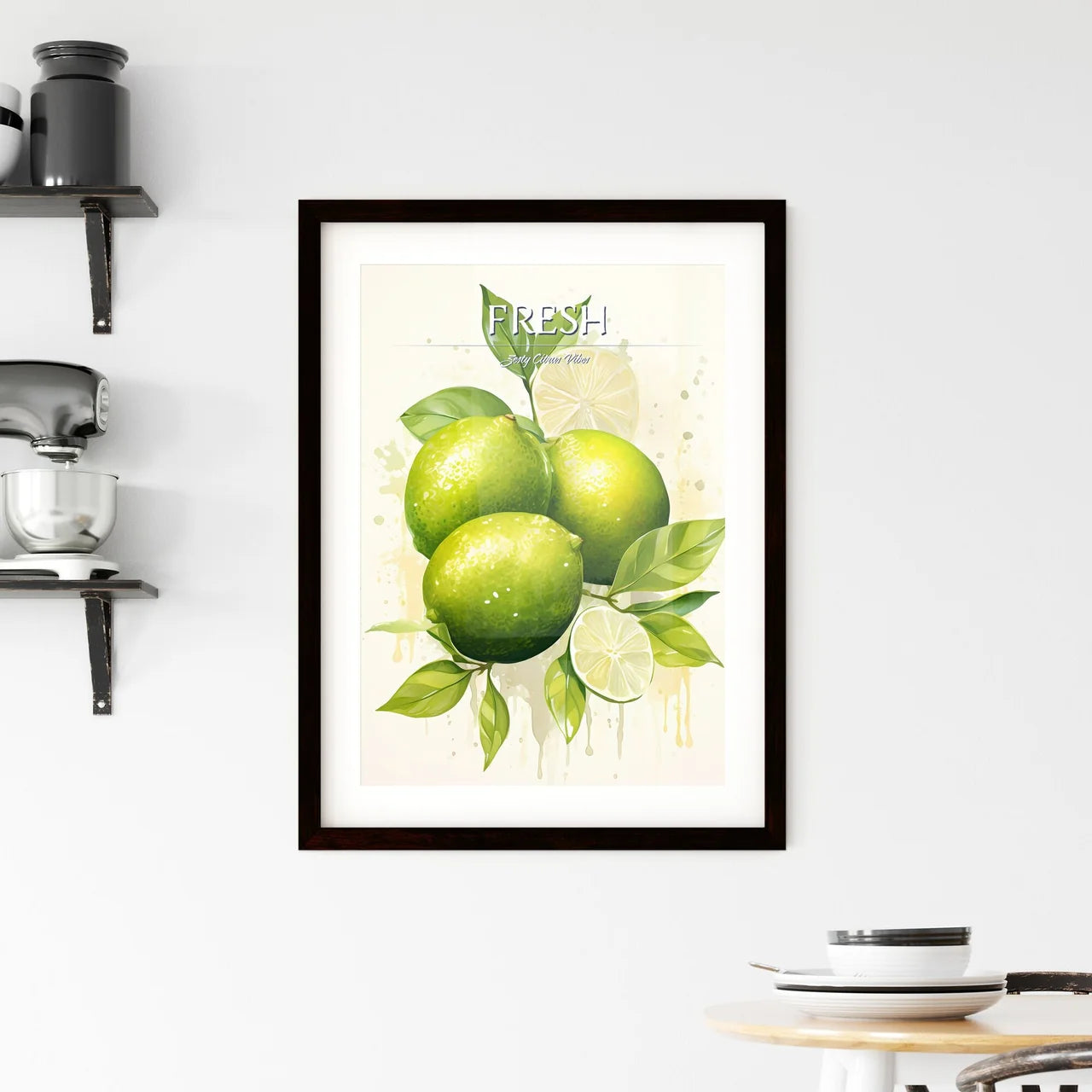 A Group Of Limes With Slices Of Lemons And L Framed Print