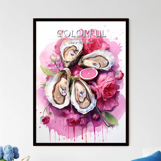 A Group Of Shells And Flowers Wall Art