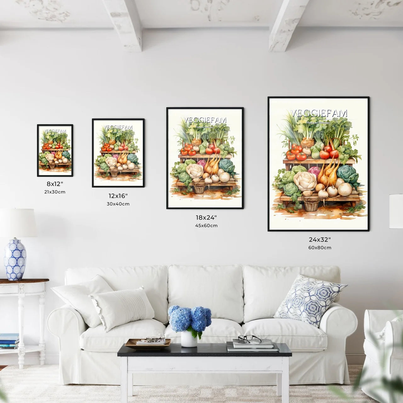 A Group Of Vegetables On A Benc - Kitchen Hangings