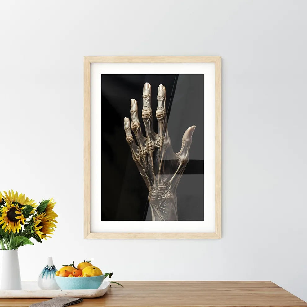 A Hand With Many Fingers And  Size Chart