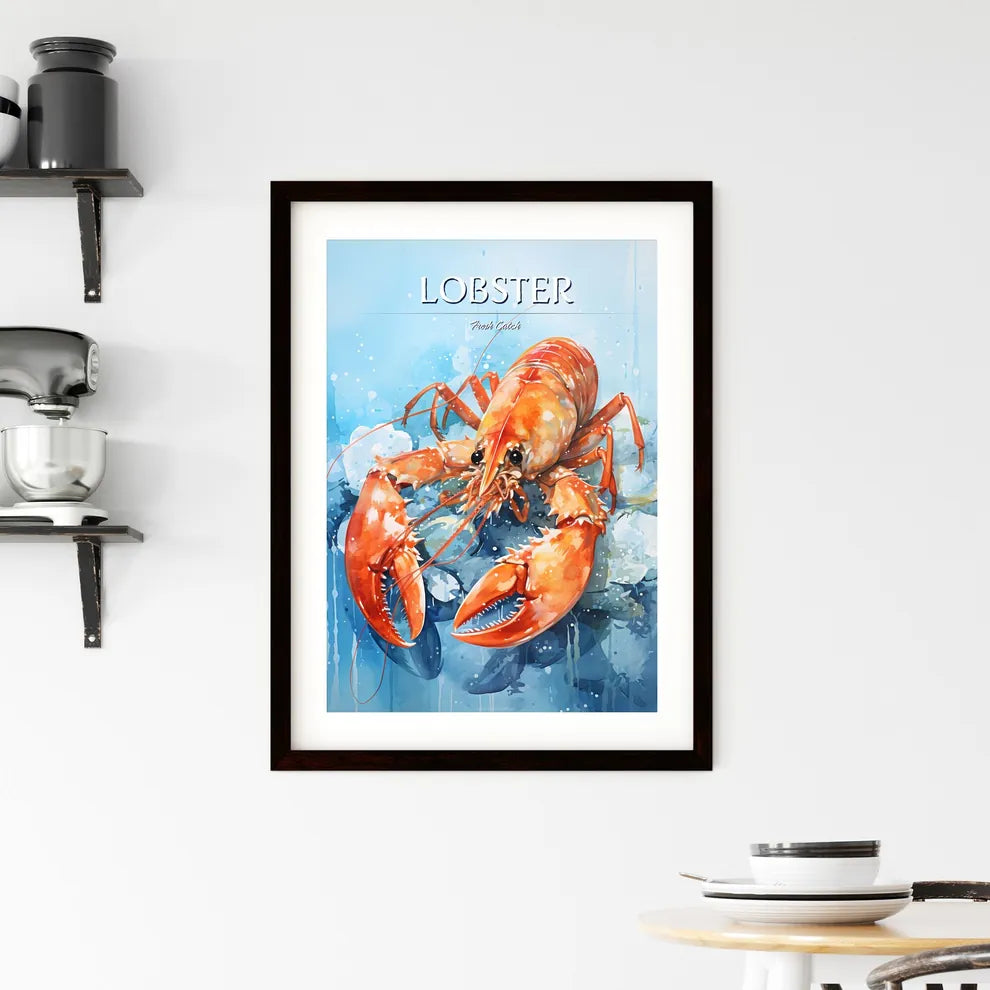 A Lobster On A Rock Framed Print