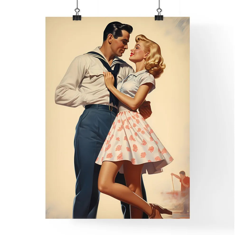 A Man And Woman Dancin Poster