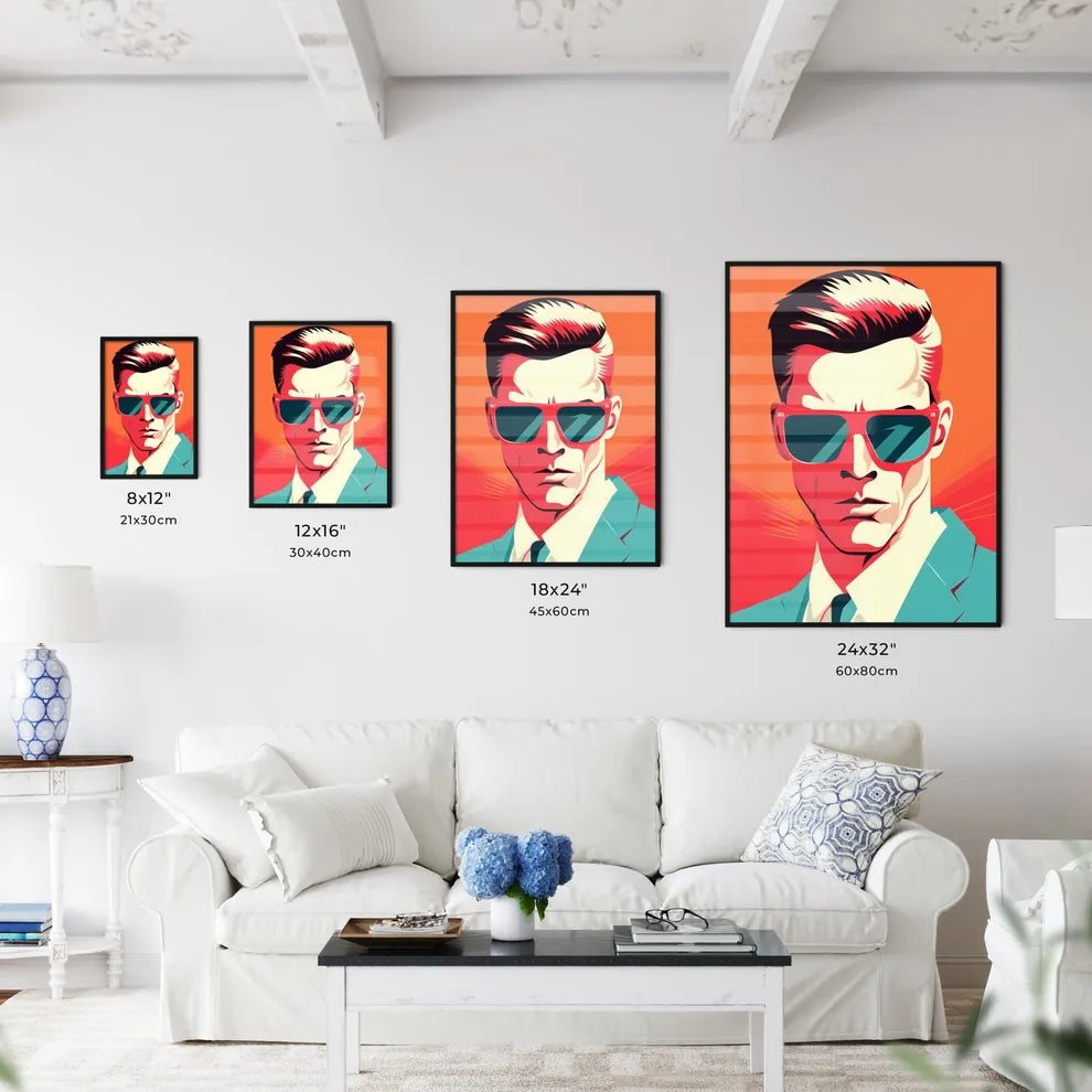 A Man Wearing Sunglasse Wall Art