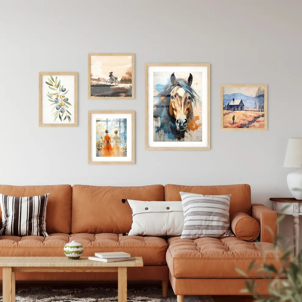 A Painting Of A Horse Framed Print