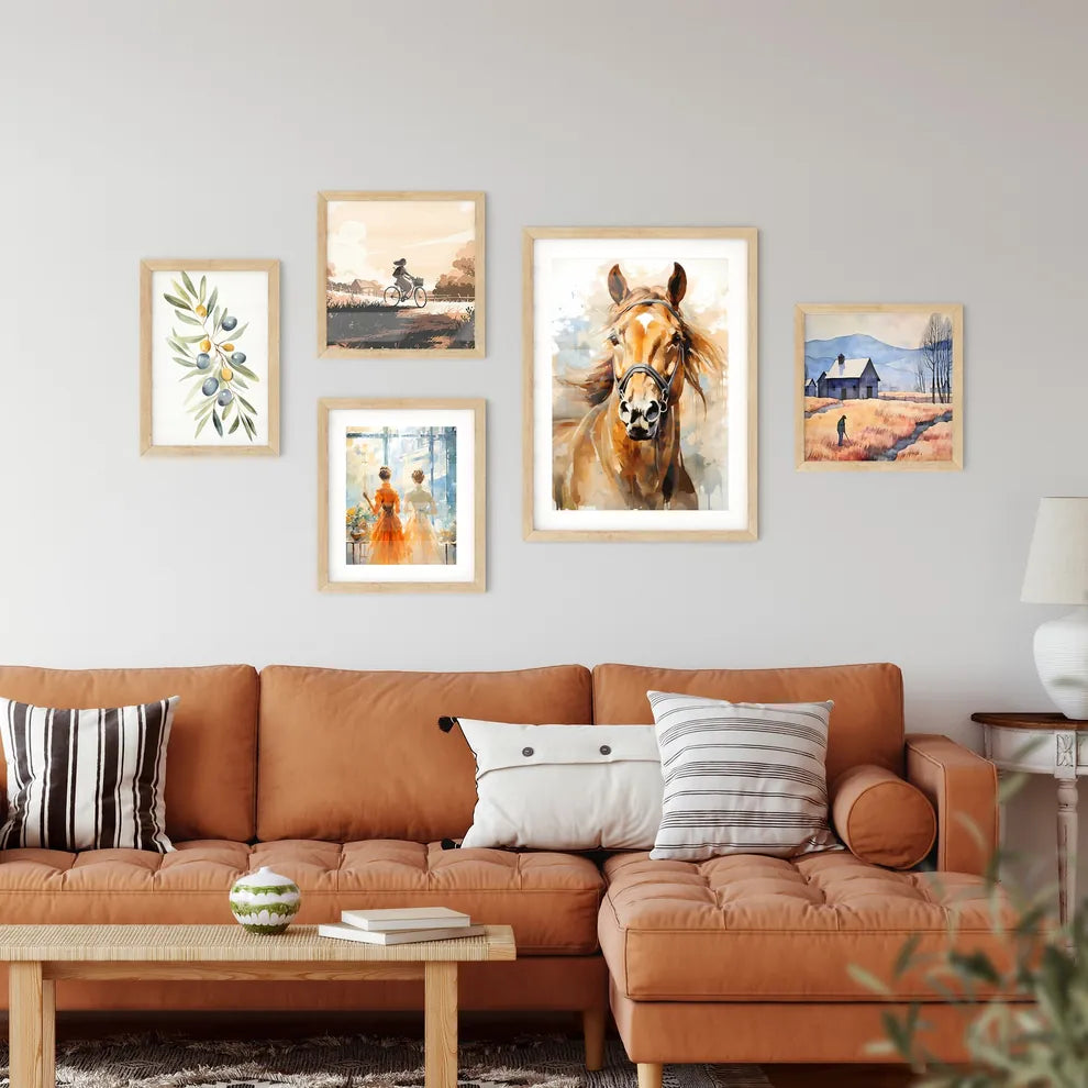 A Painting Of A Horse Framed Print