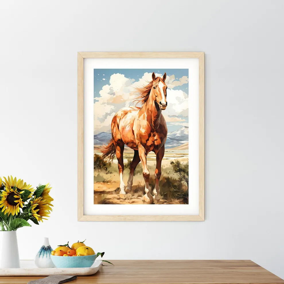 A Painting Of A Horse In A Fi Size Chart