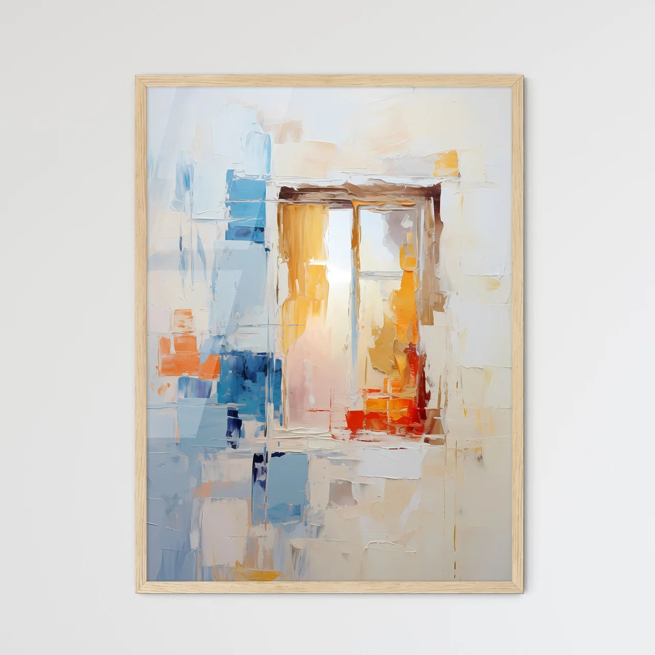 A Painting Of A Window Framed Art