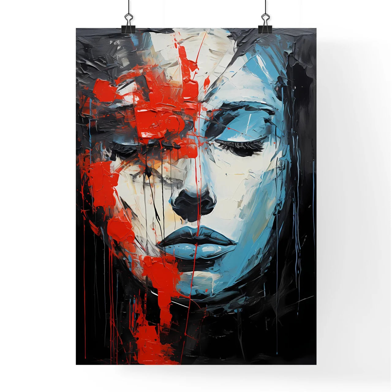 A Painting Of A Woman's Fac Poster