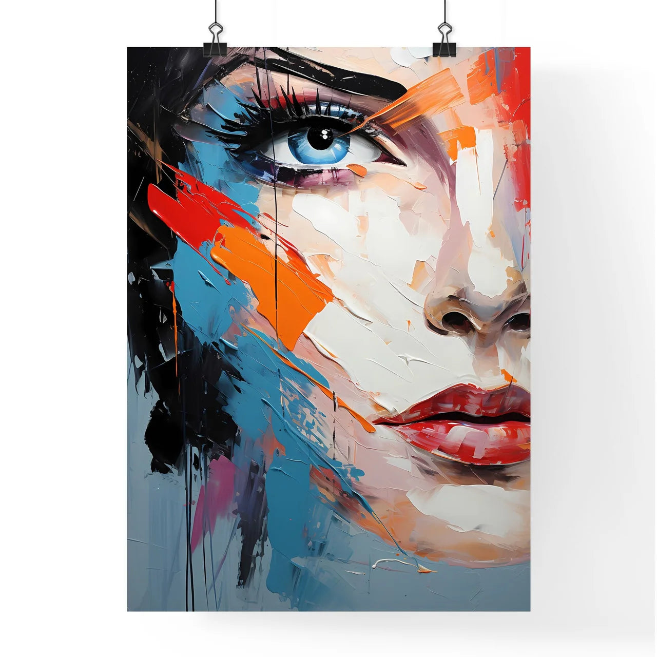 A Painting Of A Woman's Fac Poster