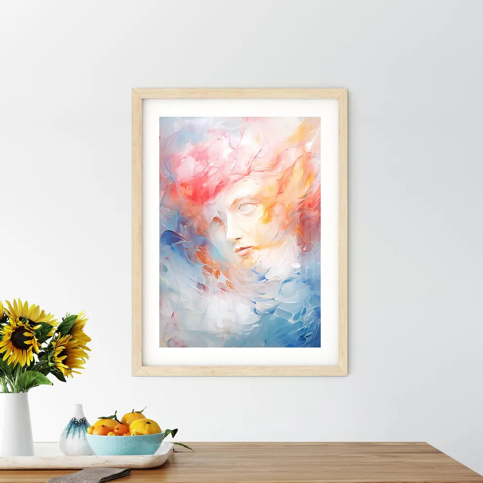 A Painting Of A Woman's Fac - Kitchen Hangings