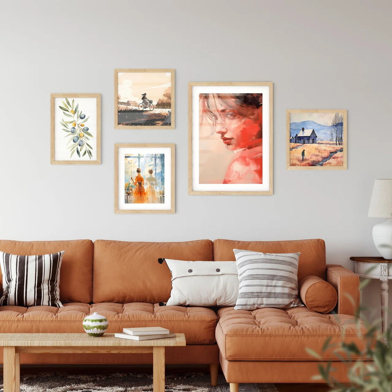 A Painting Of A Woma Framed Print