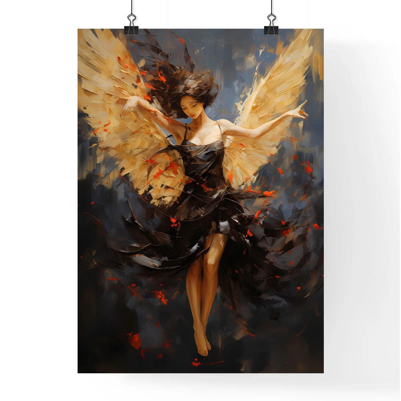 A Painting Of A Woman With Wing Poster