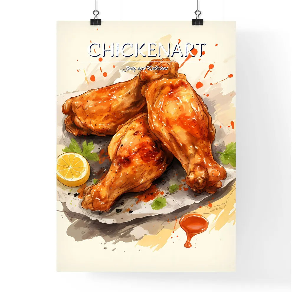 A Painting Of Chicken Legs An Poster